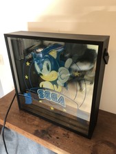 SEGA SONIC The Hedgehog Enseigne Lumineuse, Light Box Eu/Fr Comme Neuf