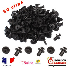Clips pare choc rivet fixation parechoc auto lot de 50 clips pour voiture Ø 6mm