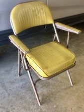 Mid Century  Vinyl industrial  Chair folder
