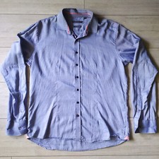 Devred Chemise Effet Jean Taille XL Extra Slim Fit Bleu Coton