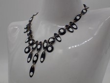 collier vintage au gouttes émaillé 