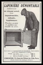 PUBLICITE  CLAPIERS A LAPIN LAPINIERE DEMONTABLE AGRICULTURE    AD  1925 -2H