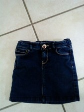 C64 OKAIDI  SUPERBE JUPE JEAN'S T 5 ans BLEU FILLE taille ajustable COMME NEUF 
