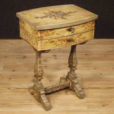 Petite table chevet meuble peint salon italien bois style antique 20ème siècle