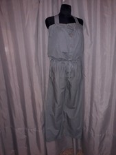 STELLA FOREST combinaison pantalon lLIN vert grisé taille bon 44 longue