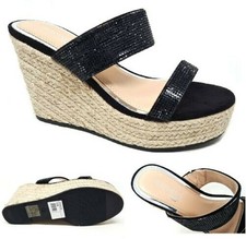 Femmes Semelle Compensée Talon Haut Robe Été Soirée Sandales Taille