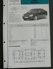 Fiche technique automobile carrosserie FORD MONDEO 