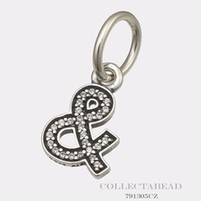Authentic Pandora Sterling Silver Hanging Letter Ampersand Pendant   791305CZ