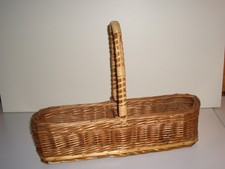 Flaschenkorb vintage Pâturage à la main environ 44 L x 13,5b X 12 korbh. X 33gsh cm vieux