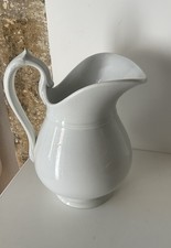 Broc pichet ancien faïence blanc LUNEVILLE déco style shabby chic Collection