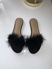 Slider avec fourrure noir taille 5