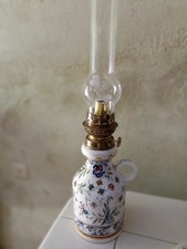 Lampe à pétrole neuve en céramique style Clamecy