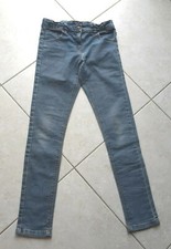 Jean slim fille 12 ans KIABI bleu taille ajustable de l'intérieur par élastique 