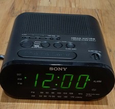 Sony Dream Machine AM/FM Alarm Clock Radio Model ICF-C218  Black *TESTED*