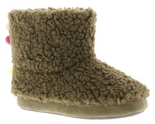 Dinosaur Hunters Fossil Jeune Enfants Chaussons Bottine Kaki 8 - 2 UK Taille