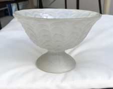 Coupelle sur pied en verre dépoli, drageoir, vintage