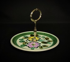 Ancien XXème joli plateaux à fromage Boch décor floral