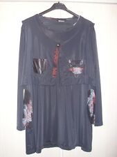 CAROLE RICHARD HAUT TUNIQUE TAILLE 48 COULEUR NOIR AVEC AGREMENTS