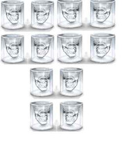 Lot De 12 Verres Tete De Mort / Shooter À Cocktail Mojito Shaker Pilon