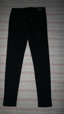 LEVIS 710 SUPER SKINNY JEAN PANTALON NOIR TAILLE ELASTIFIEE 12 ANS 152 CM BE