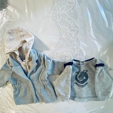 Ensemble Blouson et Pull IKKS Gris et Beige 1 AN ETAT NEUF