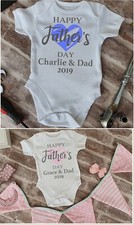 Baby Gilet Cadeau Fête des Pères Babygrow Body garçon/fille fait main au Royaume-Uni