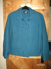 Manteau Veste Bleu Effet Laine Taille 36/38 S/M PIMKIE Très bon état