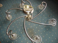 Lustre Design et moderne a 6 branches en alu brossé