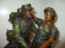 STATUETTE casque a pointe képi poilu no képi officier déco objet vitrine