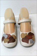 CAMPER Ballerines à Sangles Cuir Blanc Cassé T 35 TBE