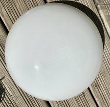 Ancien Applique Plafonnier Luminaires Hublot demi globe verre opaline 1960 30cm