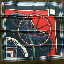 Hermes Scarf - Washington's Carriage Detail, Silk, Excellent, Have Tag and Box