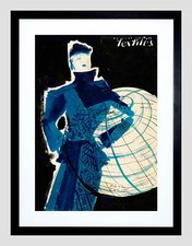 Ad Magazine Cover textiles Fashion Style Colin France Framed art print b12x6834