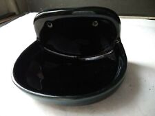 ANCIEN PRESENTOIR DE SALLE BAIN PORTE SAVON PORCELAINE KAOLITHINE FAIENCE NOIRE