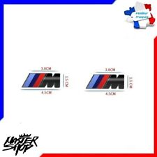 2X LOGO BMW M AILES, 2X EMBLEME BMW M AILES, 4.5x1.5 NOIR