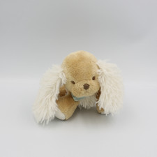 Doudou chien beige blanc foulard bleu Les Amis KALOO - Chien, Loup, Renard Class