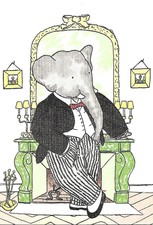 CP BABAR CHEZ LA VIEILLE DAME - PAR JEAN DE BRUNHOFF 1987