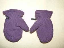 Moufles gants violets polaire enfant fille ELDYS taille unique (3-4 ans) - BE