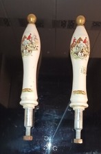 Paire de leviers ou poignées pour tireuse ou pompe à bière Anglaise ancienne