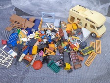 PLAYMOBIL gros  lot pièces détachées divers vrac + camping-car à compléter 