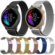 Montre-Bracelet Sangle Pour Divers Garmin Modèles Smart Montre Métal Milanais
