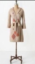 173. Anthropologie Lilka Southwestern Hooded Belted Sweater S Euc