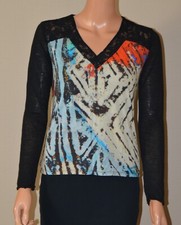 Pull fin noir motifs & dentelle AVENTURES DES TOILES T 38