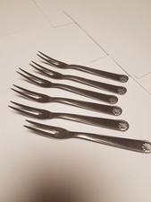6 fourchettes 2 dents pour escargots, fruits de mer