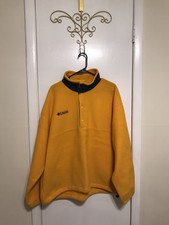 Columbia Sportswear Company Pullover Yellow Sweater Fleece Mens XLarge Preowned