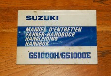 Manuel d'entretien Suzuki GS1000H / GS1000E 1979