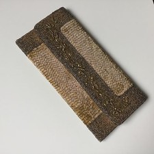 Sac de Soirée Broderie Perles De Verre Vintage 1970 Hong Kong Handbag