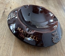 Grand cendrier Cognac Martell en céramique émaillée cognac/marron