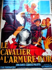 AFFICHE 120X160 - LE CAVALIER A L 'ARMURE  D 'OR - G. M. CANALE - PEPLUM -  1959