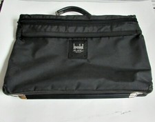 PIERO GUIDI - PORTE-DOCUMENT TOILE ET CUIR NOIR - VINTAGE 